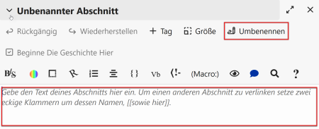 Tutorial 1 - Abschnitt bearbeiten