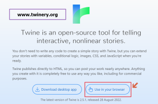 Twine - Use in your browser